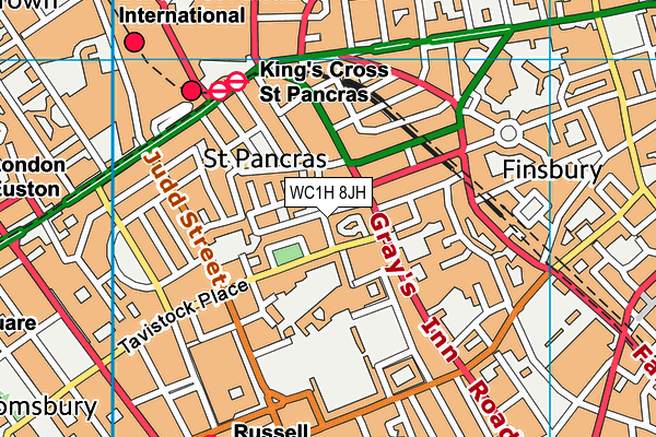 WC1H 8JH map - OS VectorMap District (Ordnance Survey) WC1H 8JH map - OS VectorMap District (Ordnance Survey)