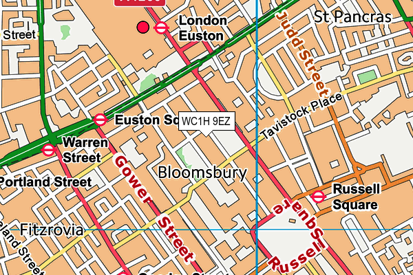WC1H 9EZ map - OS VectorMap District (Ordnance Survey)
