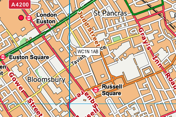 WC1N 1AB map - OS VectorMap District (Ordnance Survey) WC1N 1AB map - OS VectorMap District (Ordnance Survey)