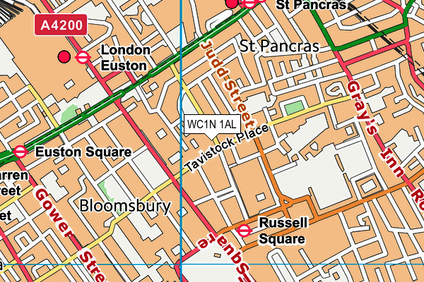 WC1N 1AL map - OS VectorMap District (Ordnance Survey) WC1N 1AL map - OS VectorMap District (Ordnance Survey)