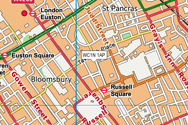 WC1N 1AP map - OS VectorMap District (Ordnance Survey) WC1N 1AP map - OS VectorMap District (Ordnance Survey)