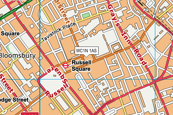 WC1N 1AS map - OS VectorMap District (Ordnance Survey) WC1N 1AS map - OS VectorMap District (Ordnance Survey)