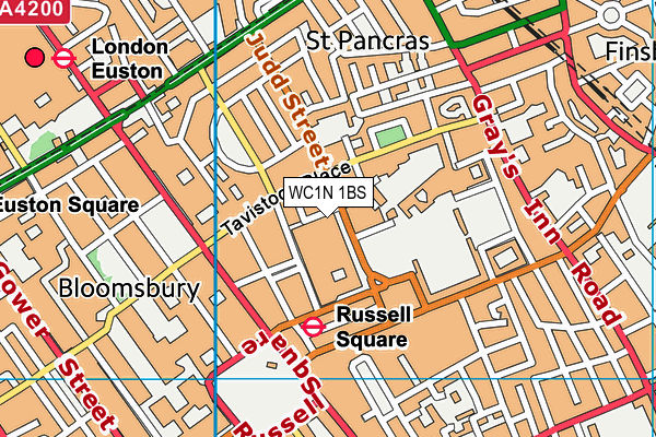 WC1N 1BS map - OS VectorMap District (Ordnance Survey) WC1N 1BS map - OS VectorMap District (Ordnance Survey)