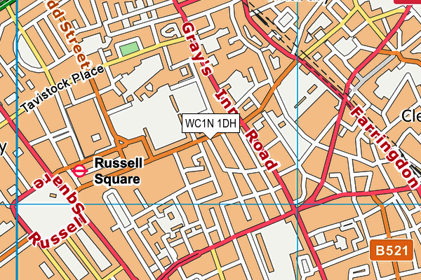 WC1N 1DH map - OS VectorMap District (Ordnance Survey) WC1N 1DH map - OS VectorMap District (Ordnance Survey)