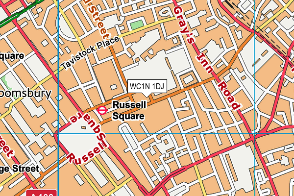 WC1N 1DJ map - OS VectorMap District (Ordnance Survey) WC1N 1DJ map - OS VectorMap District (Ordnance Survey)