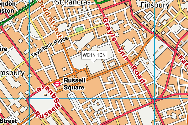 WC1N 1DN map - OS VectorMap District (Ordnance Survey) WC1N 1DN map - OS VectorMap District (Ordnance Survey)