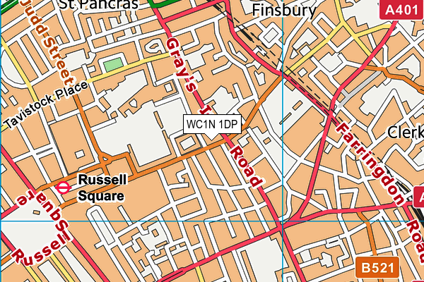 WC1N 1DP map - OS VectorMap District (Ordnance Survey) WC1N 1DP map - OS VectorMap District (Ordnance Survey)