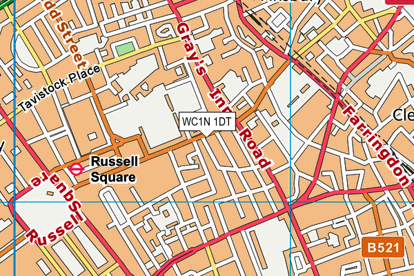 WC1N 1DT map - OS VectorMap District (Ordnance Survey)