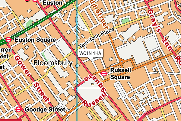 WC1N 1HA map - OS VectorMap District (Ordnance Survey) WC1N 1HA map - OS VectorMap District (Ordnance Survey)