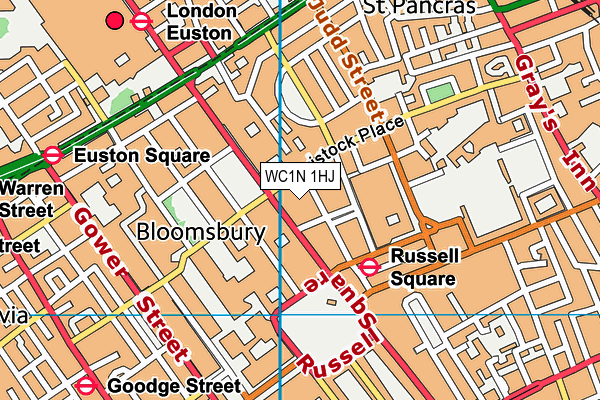 WC1N 1HJ map - OS VectorMap District (Ordnance Survey) WC1N 1HJ map - OS VectorMap District (Ordnance Survey)