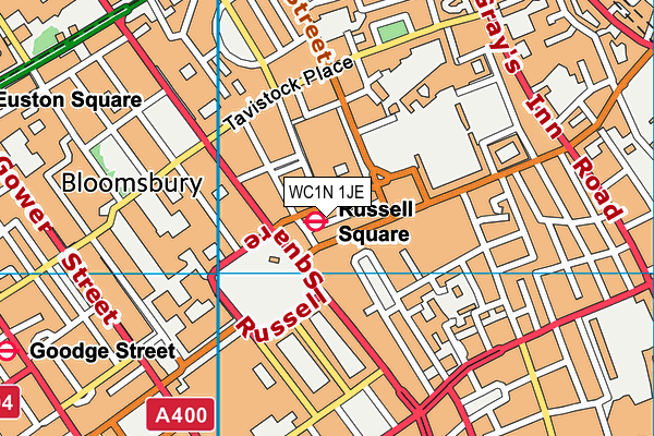 WC1N 1JE map - OS VectorMap District (Ordnance Survey) WC1N 1JE map - OS VectorMap District (Ordnance Survey)