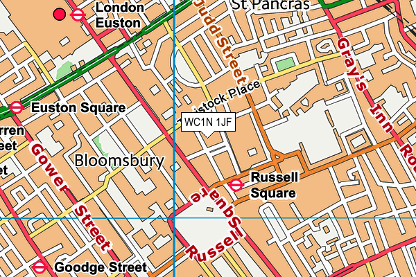 WC1N 1JF map - OS VectorMap District (Ordnance Survey)