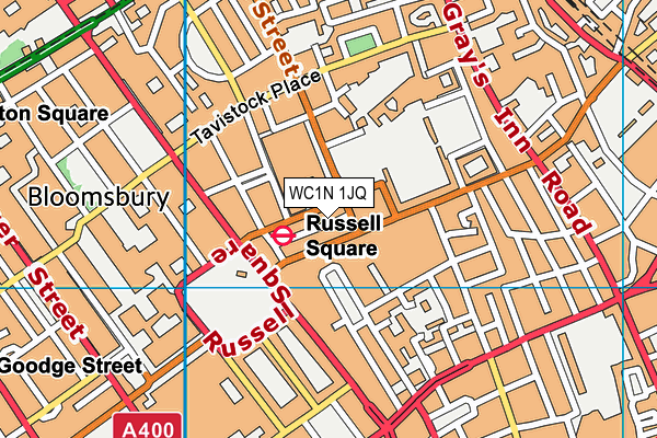WC1N 1JQ map - OS VectorMap District (Ordnance Survey) WC1N 1JQ map - OS VectorMap District (Ordnance Survey)