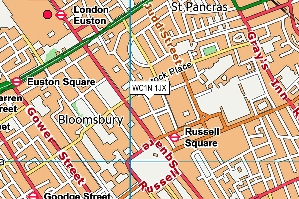 WC1N 1JX map - OS VectorMap District (Ordnance Survey) WC1N 1JX map - OS VectorMap District (Ordnance Survey)