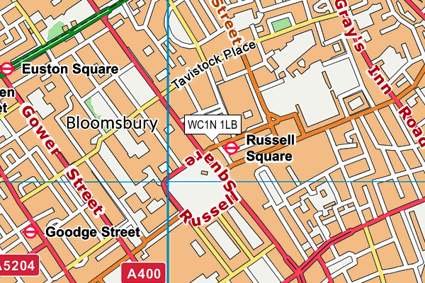 WC1N 1LB map - OS VectorMap District (Ordnance Survey) WC1N 1LB map - OS VectorMap District (Ordnance Survey)