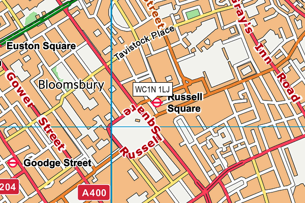 WC1N 1LJ map - OS VectorMap District (Ordnance Survey) WC1N 1LJ map - OS VectorMap District (Ordnance Survey)