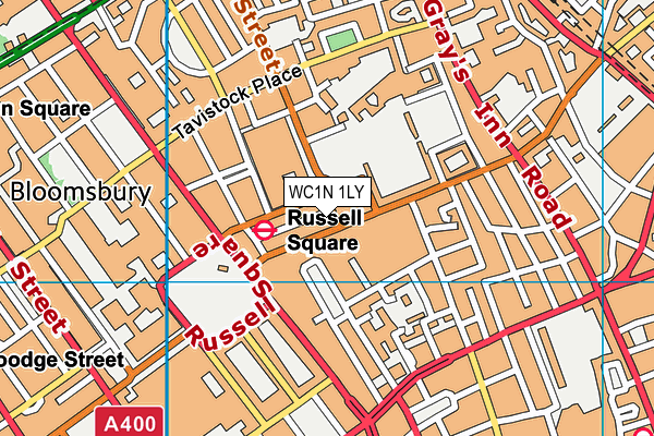 WC1N 1LY map - OS VectorMap District (Ordnance Survey) WC1N 1LY map - OS VectorMap District (Ordnance Survey)