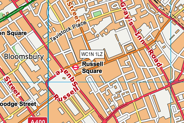 WC1N 1LZ map - OS VectorMap District (Ordnance Survey) WC1N 1LZ map - OS VectorMap District (Ordnance Survey)