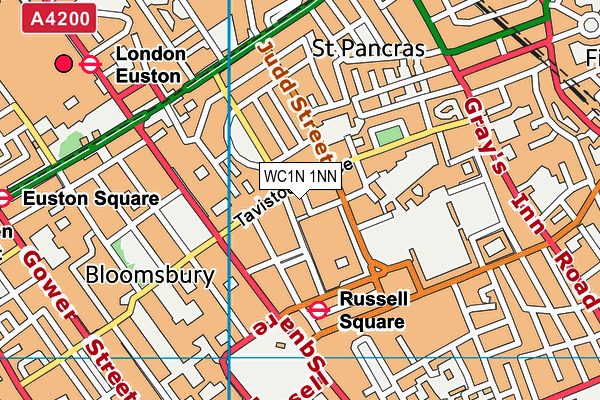 WC1N 1NN map - OS VectorMap District (Ordnance Survey) WC1N 1NN map - OS VectorMap District (Ordnance Survey)