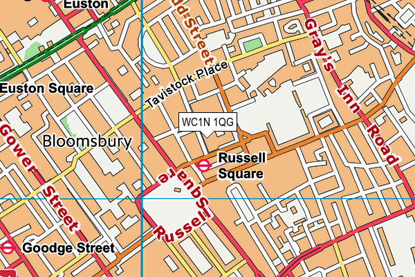 WC1N 1QG map - OS VectorMap District (Ordnance Survey)