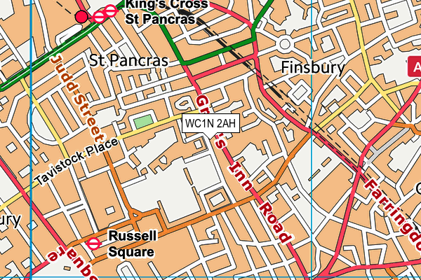 WC1N 2AH map - OS VectorMap District (Ordnance Survey) WC1N 2AH map - OS VectorMap District (Ordnance Survey)