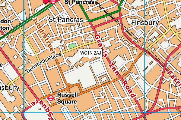 WC1N 2AJ map - OS VectorMap District (Ordnance Survey) WC1N 2AJ map - OS VectorMap District (Ordnance Survey)