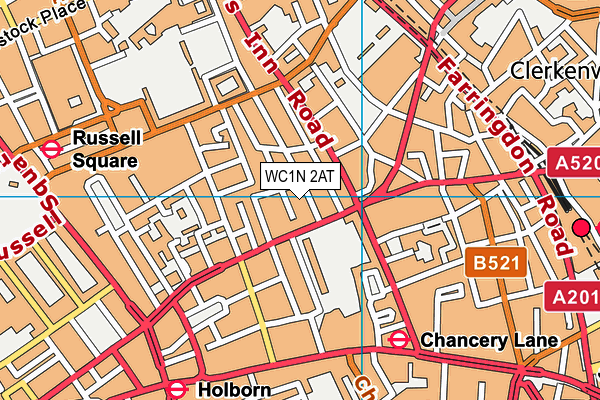 WC1N 2AT map - OS VectorMap District (Ordnance Survey) WC1N 2AT map - OS VectorMap District (Ordnance Survey)