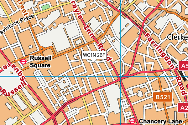 WC1N 2BF map - OS VectorMap District (Ordnance Survey) WC1N 2BF map - OS VectorMap District (Ordnance Survey)