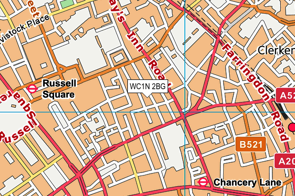 WC1N 2BG map - OS VectorMap District (Ordnance Survey) WC1N 2BG map - OS VectorMap District (Ordnance Survey)