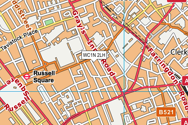 WC1N 2LH map - OS VectorMap District (Ordnance Survey) WC1N 2LH map - OS VectorMap District (Ordnance Survey)