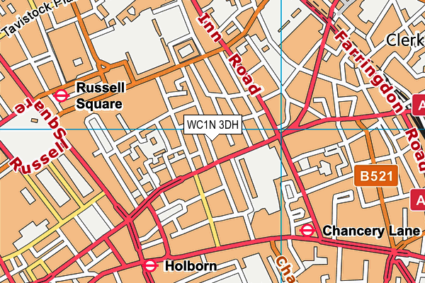 WC1N 3DH map - OS VectorMap District (Ordnance Survey) WC1N 3DH map - OS VectorMap District (Ordnance Survey)
