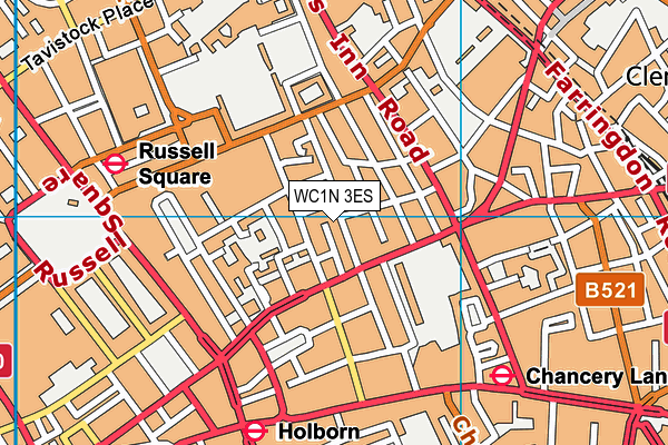 WC1N 3ES map - OS VectorMap District (Ordnance Survey) WC1N 3ES map - OS VectorMap District (Ordnance Survey)