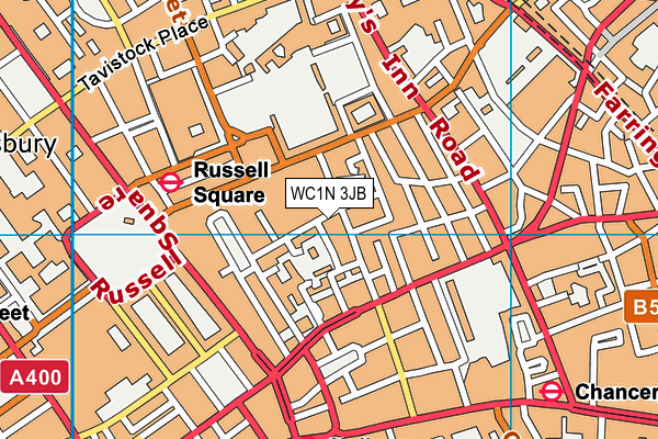 WC1N 3JB map - OS VectorMap District (Ordnance Survey) WC1N 3JB map - OS VectorMap District (Ordnance Survey)