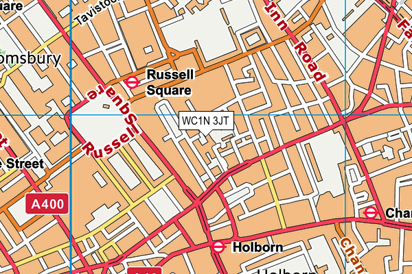 WC1N 3JT map - OS VectorMap District (Ordnance Survey)