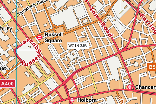 WC1N 3JW map - OS VectorMap District (Ordnance Survey)