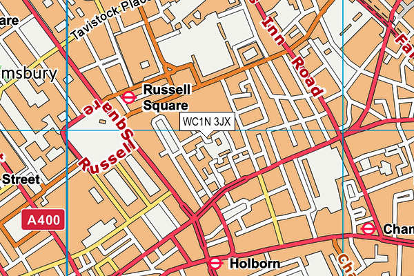 WC1N 3JX map - OS VectorMap District (Ordnance Survey)