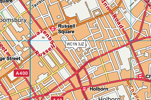 WC1N 3JZ map - OS VectorMap District (Ordnance Survey)
