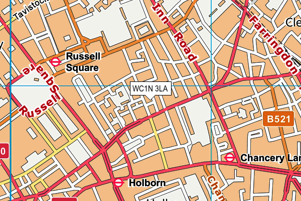WC1N 3LA map - OS VectorMap District (Ordnance Survey) WC1N 3LA map - OS VectorMap District (Ordnance Survey)