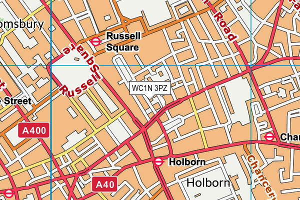 WC1N 3PZ map - OS VectorMap District (Ordnance Survey) WC1N 3PZ map - OS VectorMap District (Ordnance Survey)