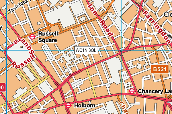 WC1N 3QL map - OS VectorMap District (Ordnance Survey) WC1N 3QL map - OS VectorMap District (Ordnance Survey)