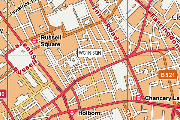 WC1N 3QN map - OS VectorMap District (Ordnance Survey) WC1N 3QN map - OS VectorMap District (Ordnance Survey)