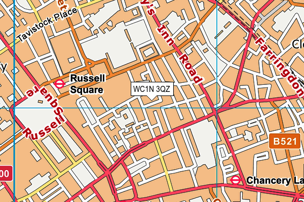 WC1N 3QZ map - OS VectorMap District (Ordnance Survey)