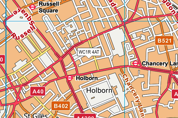 WC1R 4AT map - OS VectorMap District (Ordnance Survey) WC1R 4AT map - OS VectorMap District (Ordnance Survey)