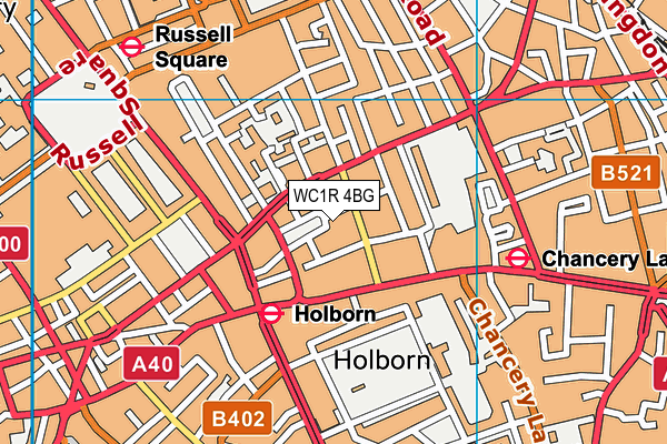 WC1R 4BG map - OS VectorMap District (Ordnance Survey) WC1R 4BG map - OS VectorMap District (Ordnance Survey)