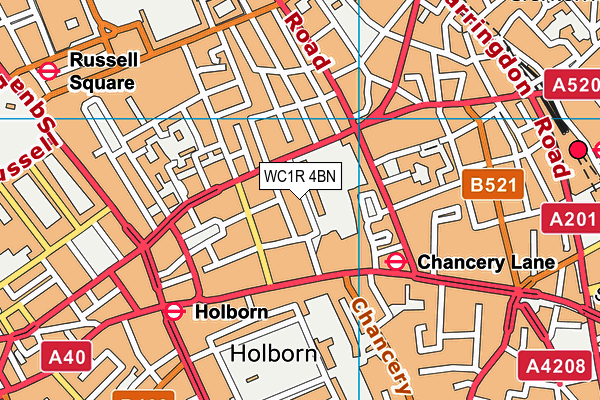 WC1R 4BN map - OS VectorMap District (Ordnance Survey) WC1R 4BN map - OS VectorMap District (Ordnance Survey)