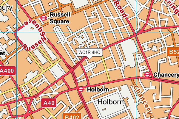 WC1R 4HQ map - OS VectorMap District (Ordnance Survey) WC1R 4HQ map - OS VectorMap District (Ordnance Survey)