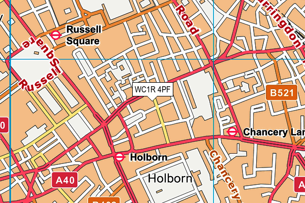 WC1R 4PF map - OS VectorMap District (Ordnance Survey) WC1R 4PF map - OS VectorMap District (Ordnance Survey)