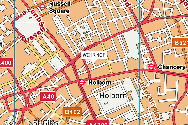 WC1R 4QF map - OS VectorMap District (Ordnance Survey) WC1R 4QF map - OS VectorMap District (Ordnance Survey)