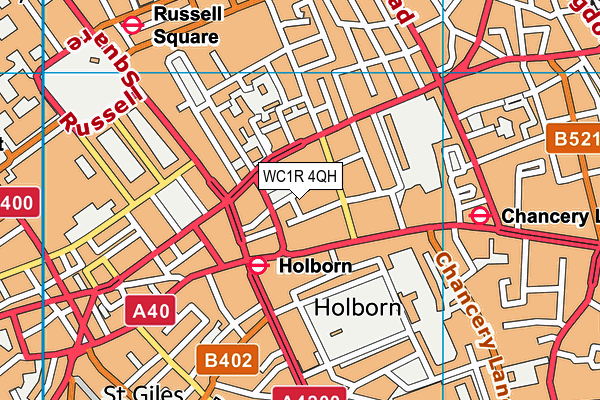 WC1R 4QH map - OS VectorMap District (Ordnance Survey) WC1R 4QH map - OS VectorMap District (Ordnance Survey)