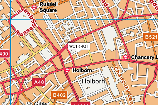 WC1R 4QT map - OS VectorMap District (Ordnance Survey) WC1R 4QT map - OS VectorMap District (Ordnance Survey)